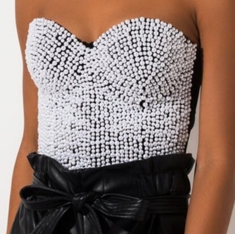 Pearl corset top